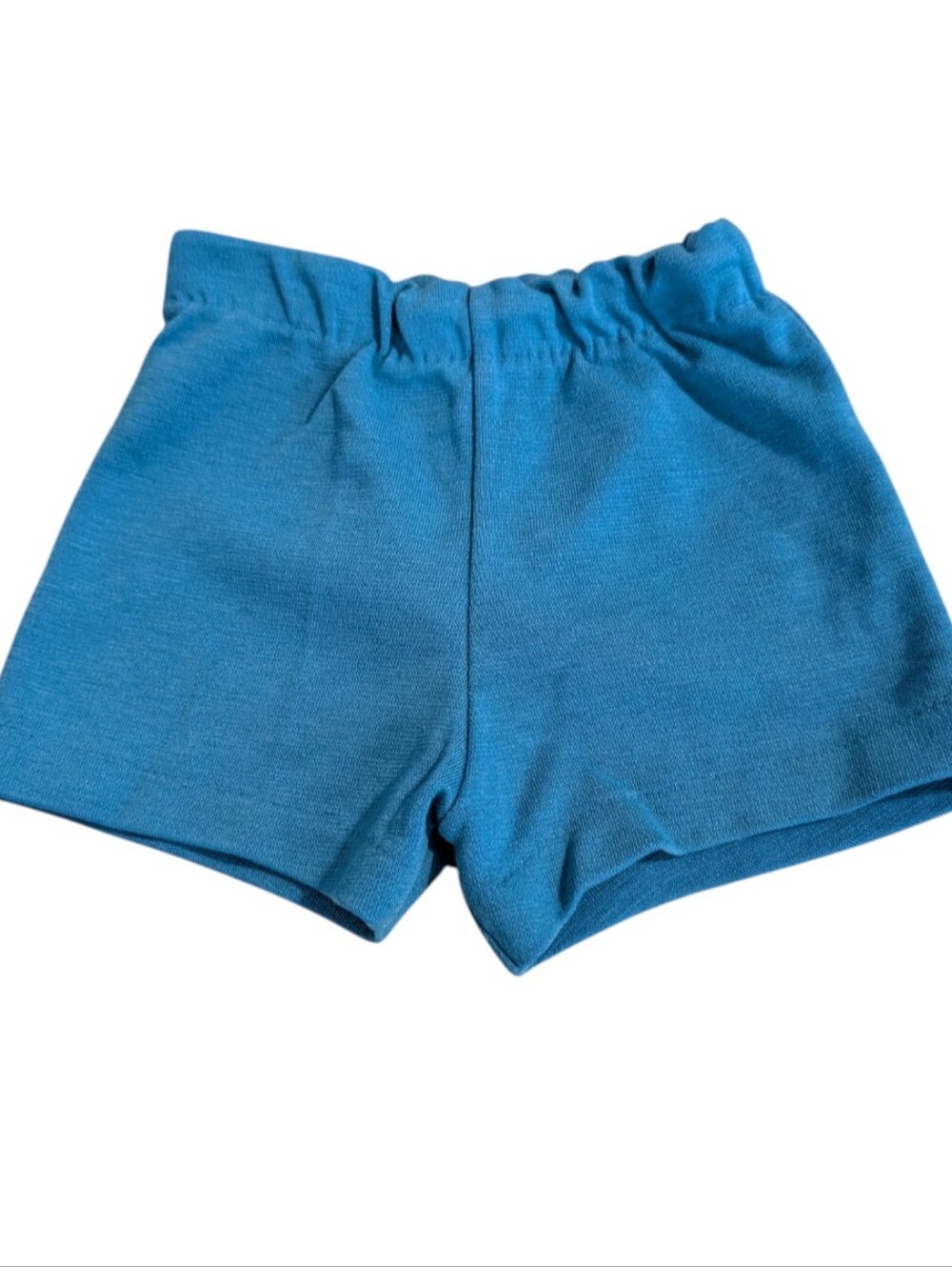 70s Vintage Tulip Tots Kids Blue Elastic Waist Shorts Size 4 Toddler